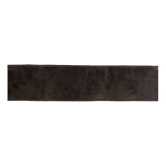 Melrose 4" x 5yd. Dark Brown Faux Leather Wired Ribbon